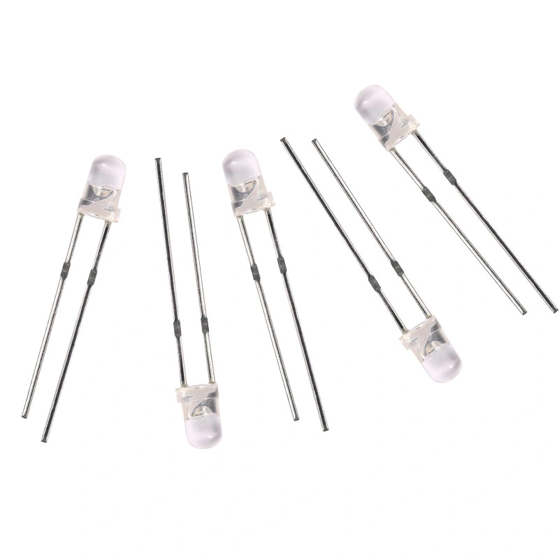 LED Pth Round 3mm Green 520nm 525nm 530nm Difuse LED Crystalline LED Diode 3mm